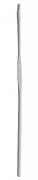 Ganchillo para lana con parte central plana - 3,5 mm Gris