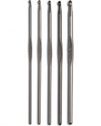 Set de ganchillos surtidos de aluminio 2,5-5 mm - Gris cañón