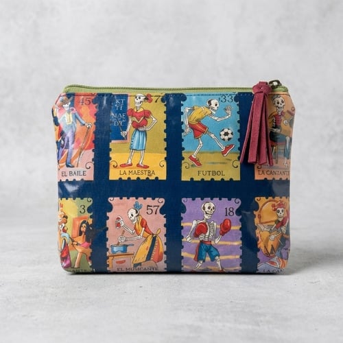 Estuche Neceser Dia de Muertos Skeleton - Sellos con esqueletos