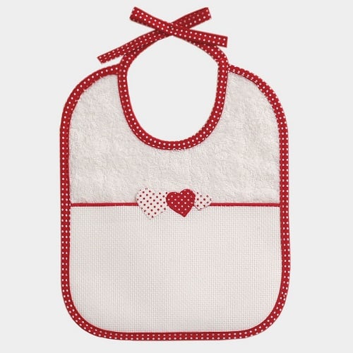 Babero de esponja - Corazones