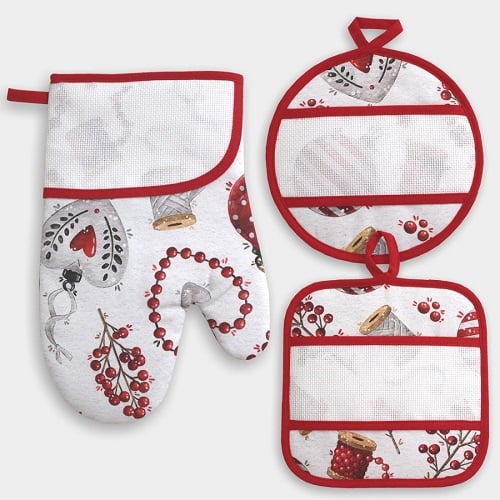 Set agarraderas cocina - Corazones
