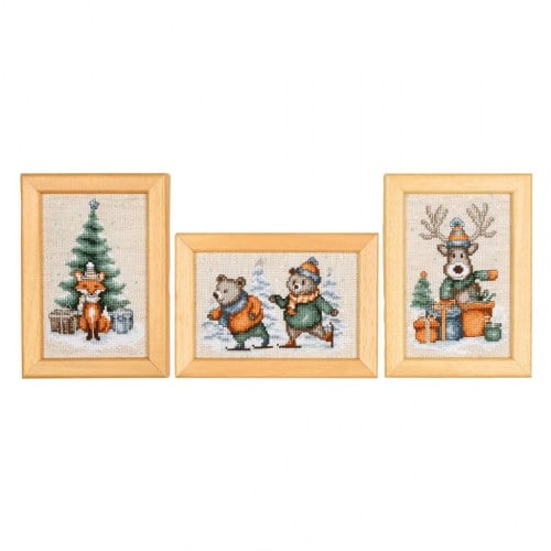 Miniaturas Cuentos de invierno en el bosque - set de 3